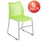 Flash Furniture Green Plastic Stack Chair, PK5 5-RUT-498A-GN-GG - alternate 8
